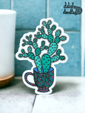 Cactus 1 Vinyl Sticker - Matte Textured