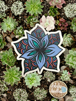 Flower Power Vinyl Sticker - Matte Textured