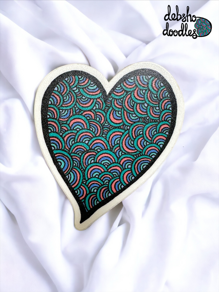 Heart Vinyl Sticker - Matte Textured