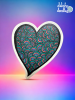 Heart Vinyl Sticker - Matte Textured