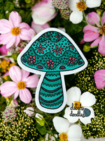 Mushroom Vinyl Sticker - Matte Textured