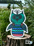 Owl Vinyl Sticker - Matte Textured