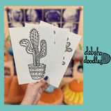 Cactus Trio bundle (monochrome)
