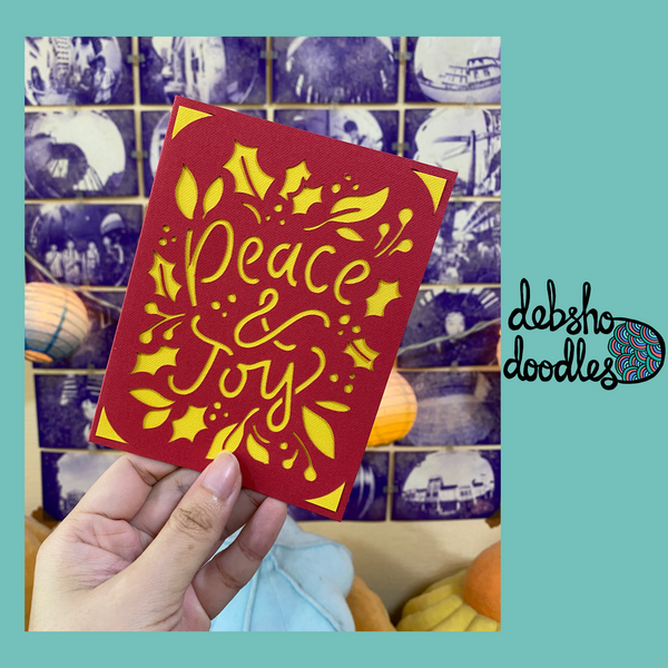 Quirky Greeting Card: Peace & Joy