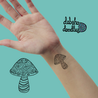 Mushroom Tattoo Sticker