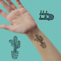 Cactus 2 Tattoo Sticker