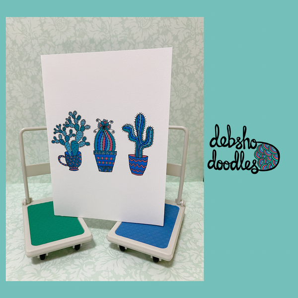 Cactus Trio (coloured)