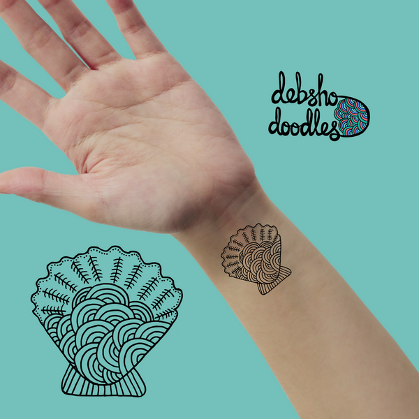 Seashell Tattoo Sticker