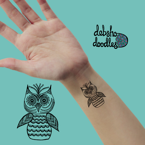 Owl Tattoo Sticker